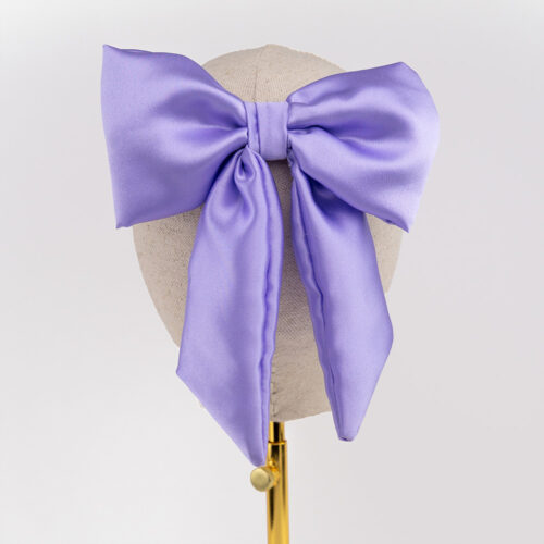 Lavender Silk Satin Barrette Clip Bow | Kate Harris Design
