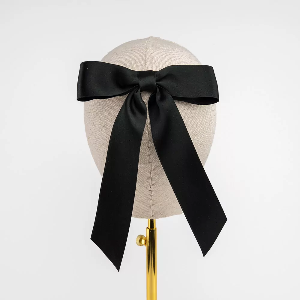 Black Silk Ribbon Bow Short | Kate Harris Design