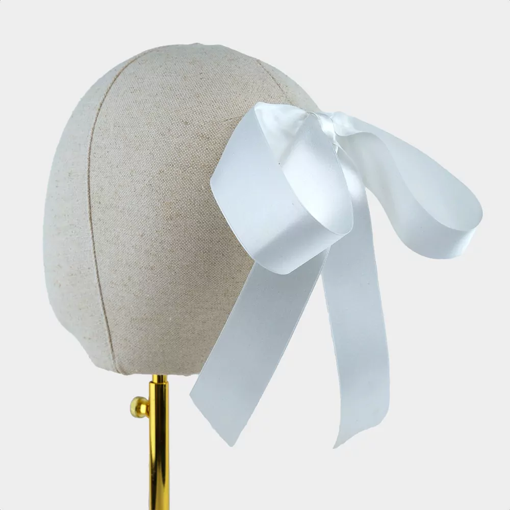 Floppy Silk White Ribbon Bow | Kate Harris Design