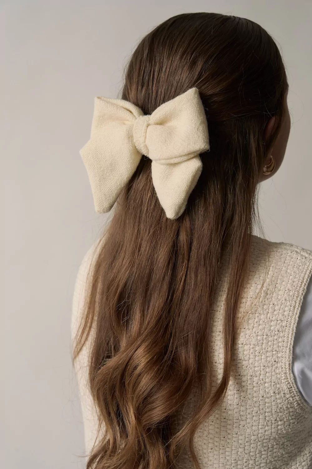 The Bainin Donegal Tweed Bow 1 | Luxury Hair Bow | Kate Harris Design