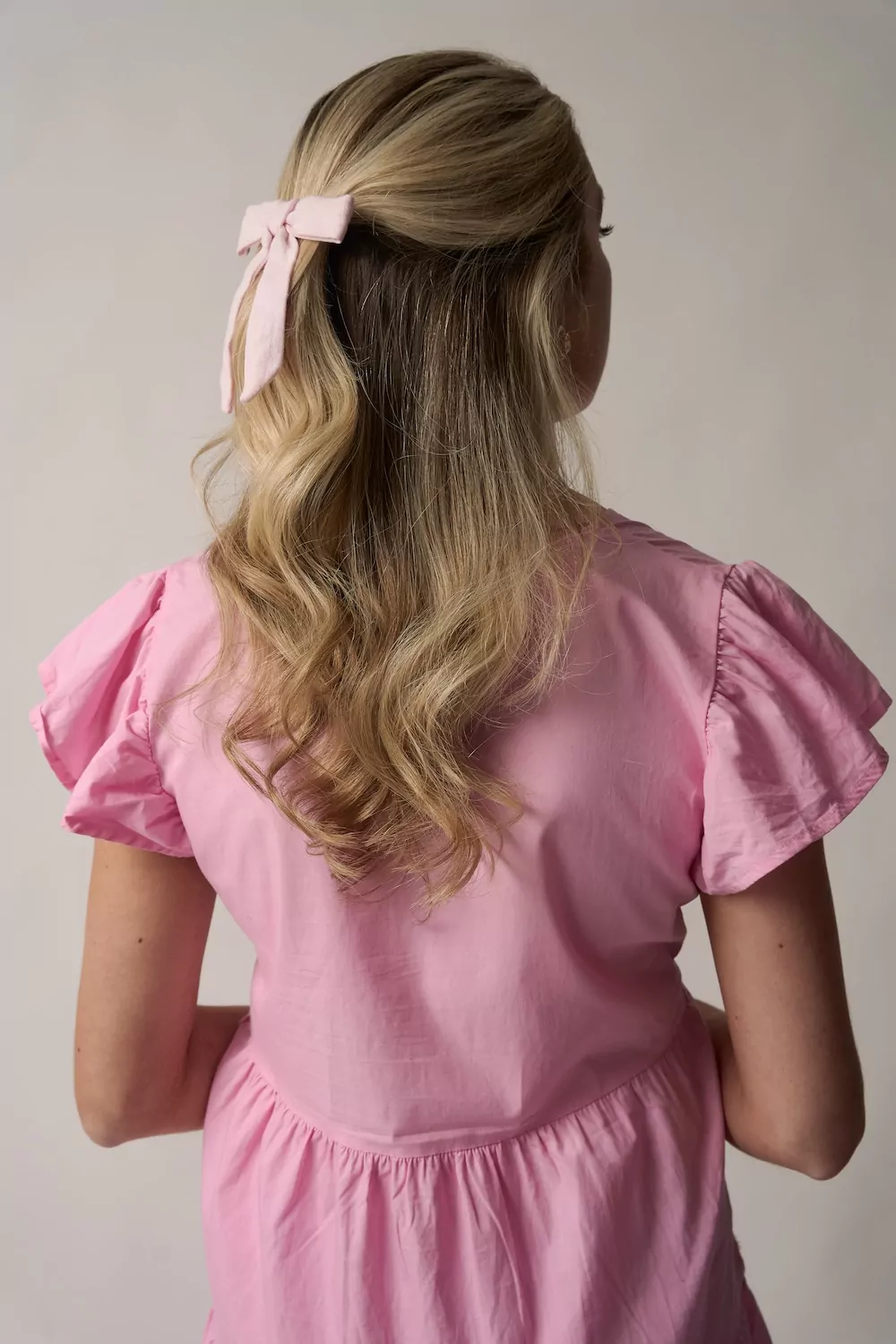 The Irish Linen 'Beag' Bow in Baby Pink